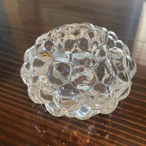 Orrefors crystal raspberry votive holder